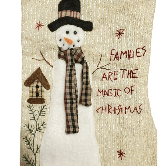 2 Dan Dee Christmas Stockings Santa Claus & Snowman Country Folk Art 17.5" New - Picture 6 of 11